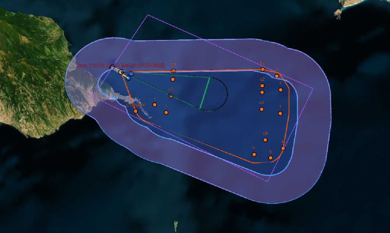 Base turn procedure protection areas