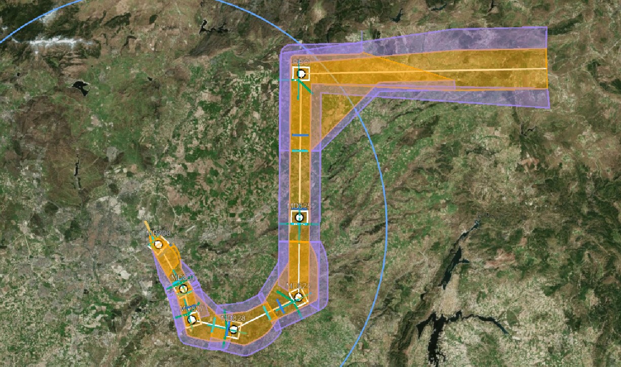 PBN SID departure procedure protection areas