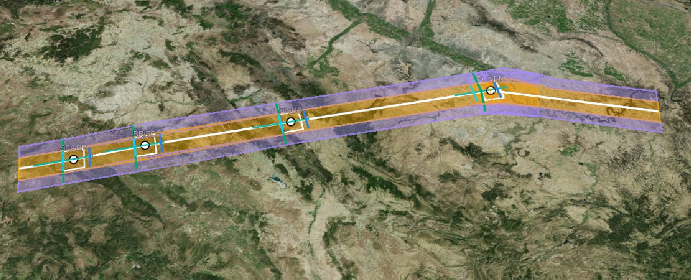 PBN en-route procedure protection areas